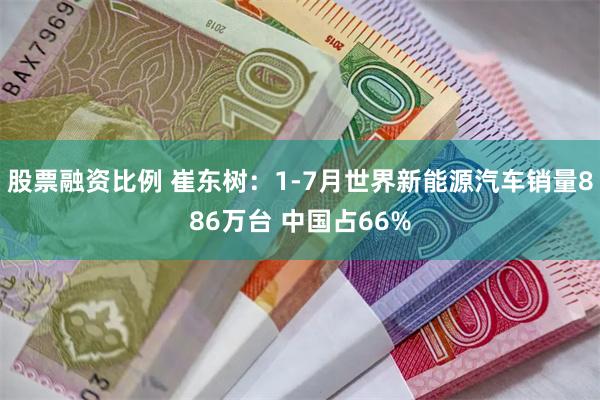 股票融资比例 崔东树：1-7月世界新能源汽车销量886万台 中国占66%