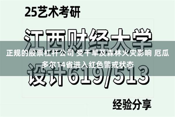 正规的股票杠杆公司 受干旱及森林火灾影响 厄瓜多尔14省进入红色警戒状态